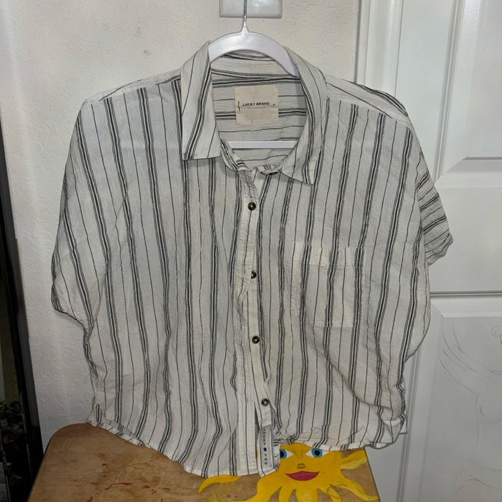 Button-up Striped Lucky Brand Top
